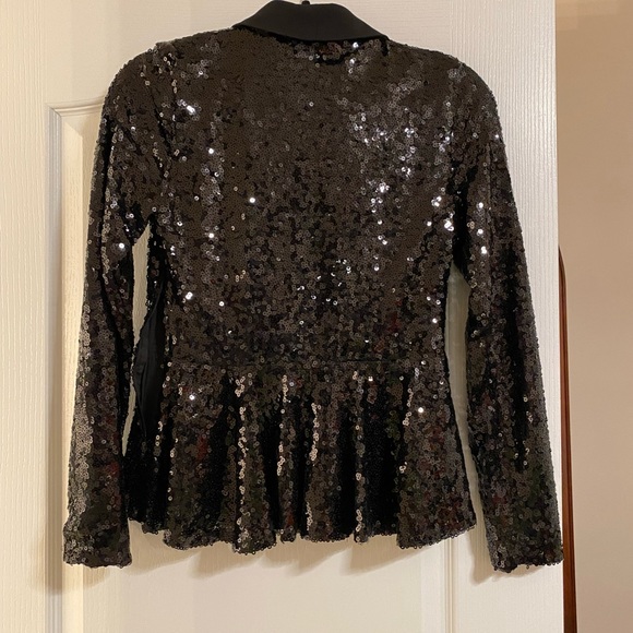 Venus size S sequined tuxedo shirt - Picture 2 of 4